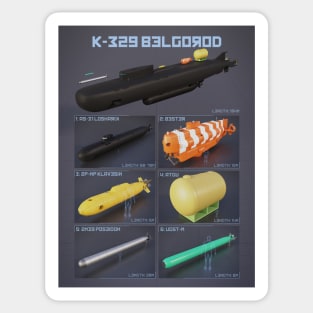 K-329 Belgorod Submarine and all Equipment Sticker